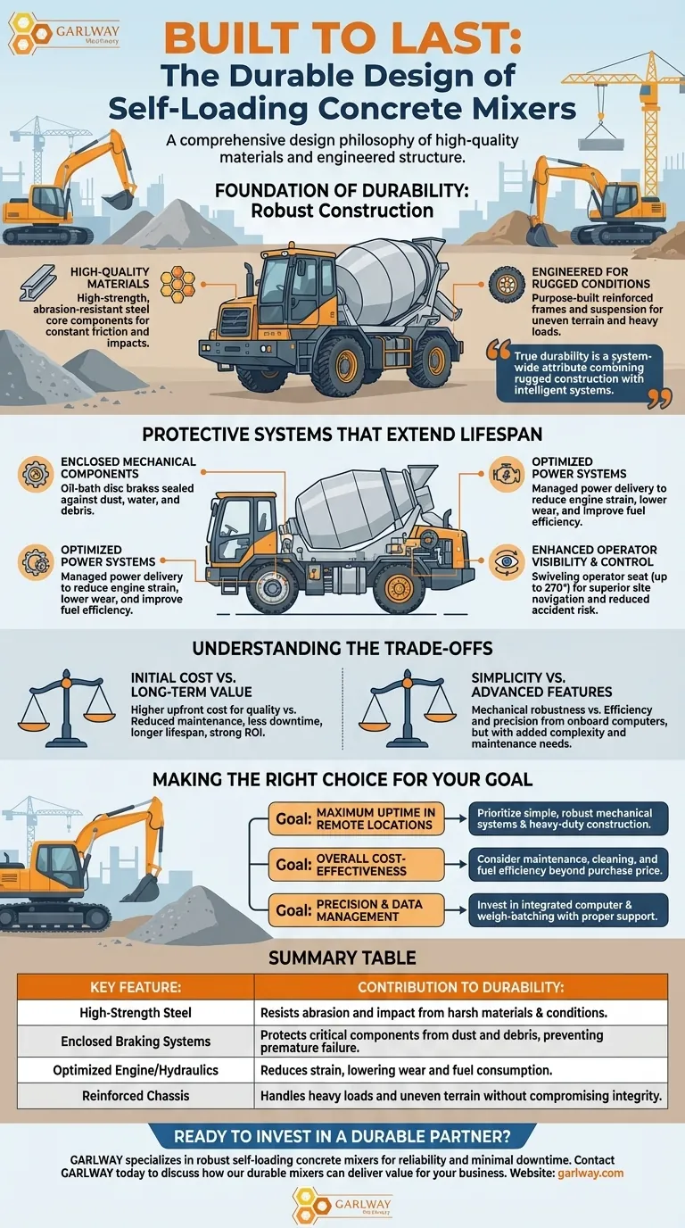 자가 적재 콘크리트 믹서의 설계가 내구성이 뛰어난 이유는 무엇입니까? 거친 현장 및 장기적인 가치를 위해 제작되었습니다. 시각적 가이드