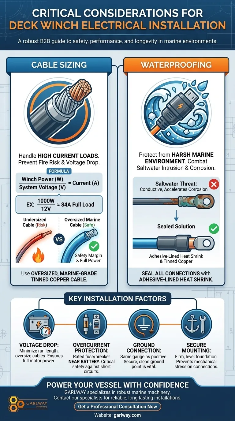 데크 윈치 전기 설치 시 중요한 고려 사항은 무엇인가요? 안전 및 신뢰성 확보 시각적 가이드