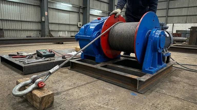 윈치 설치의 마지막 단계는 무엇인가요? 안전하고 안정적인 작동을 보장하세요.