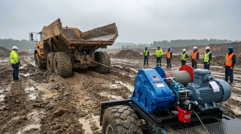 대형 차량 윈칭 시 고려해야 할 사항은 무엇인가요? 중장비 회수의 물리학 및 안전 마스터하기