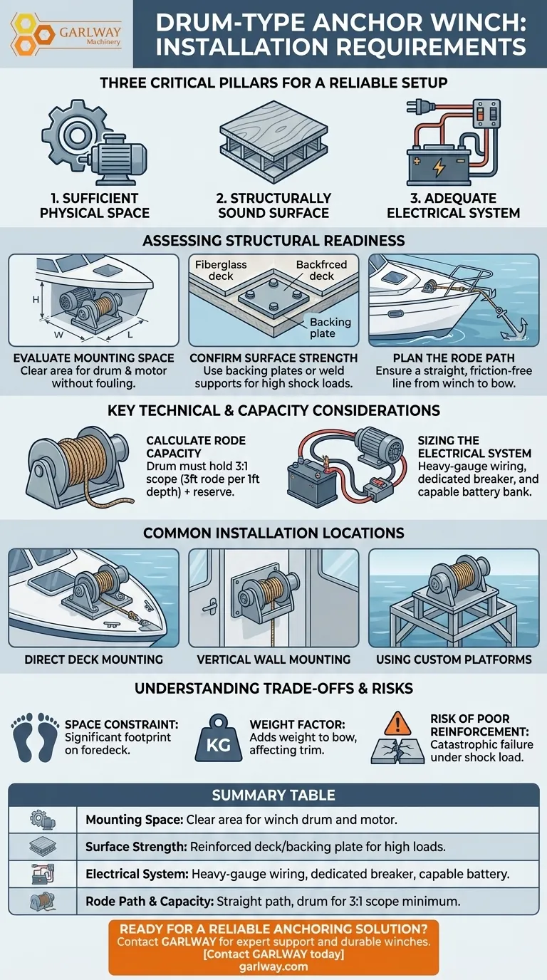 ما هي متطلبات تركيب رافعة مرساة من نوع الأسطوانة؟ ضمان إعداد آمن وموثوق دليل مرئي