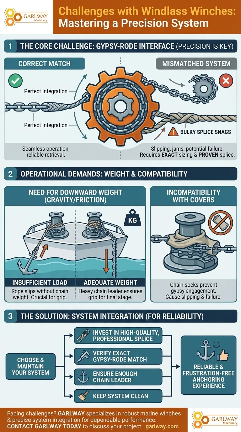 Quels sont les défis des guindeaux ? Problèmes clés dans l'adaptation et le fonctionnement de la chaîne d'ancre. Guide Visuel