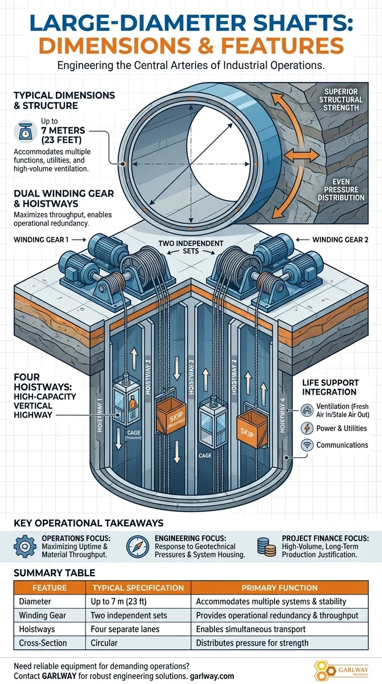 ما هي الأبعاد والميزات النموذجية للأعمدة ذات القطر الكبير؟ المواصفات الرئيسية للعمليات الصناعية دليل مرئي