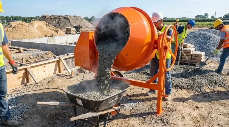 틸팅 드럼 콘크리트 믹서는 어떻게 작동하나요? 빠르고 고품질의 콘크리트 타설 달성