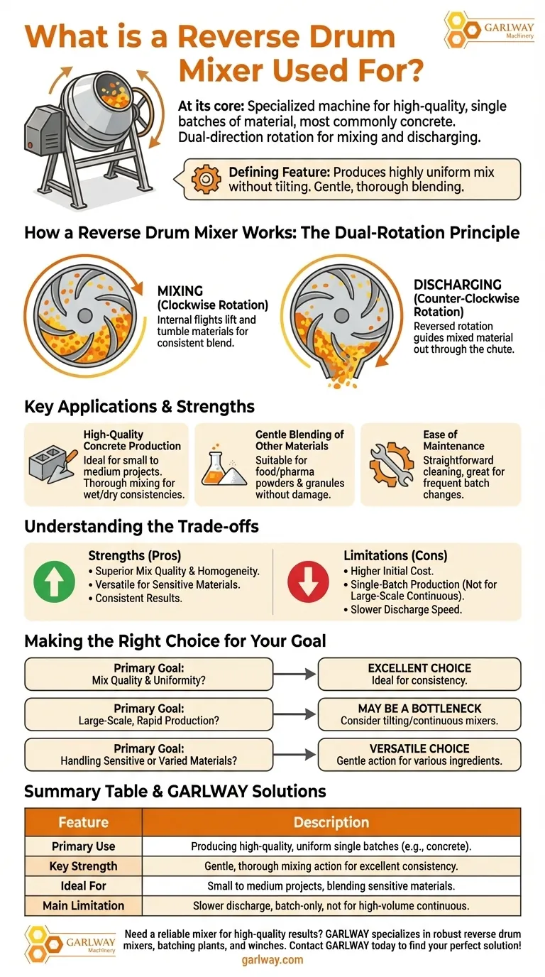 리버스 드럼 믹서는 무엇에 사용됩니까? 프로젝트에 대한 우수한 혼합 품질 달성 시각적 가이드