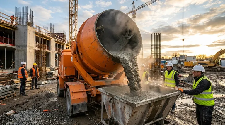 틸팅 드럼 믹서의 장점은 무엇인가요? 까다로운 콘크리트 작업의 속도와 정밀도를 높이세요.