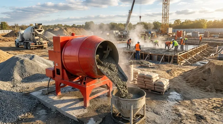 틸팅 없는 콘크리트 믹서의 특징은 무엇인가요? 대규모 건설을 위한 탁월한 안정성