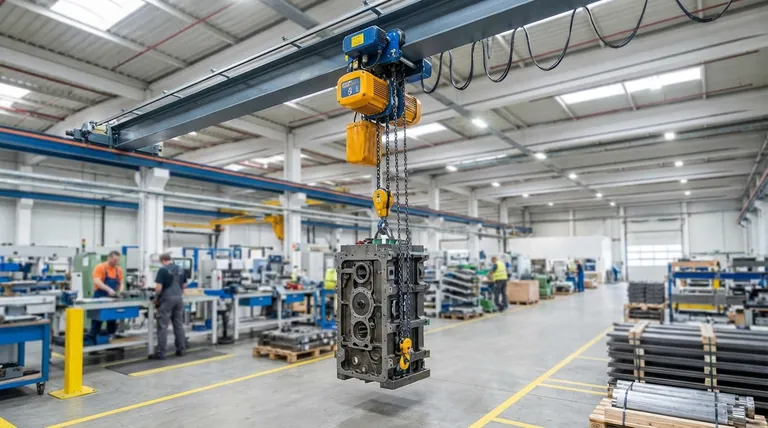 전동 호이스트의 주요 목적은 무엇인가요? 무거운 짐을 정밀하게 안전하게 들어 올리는 것