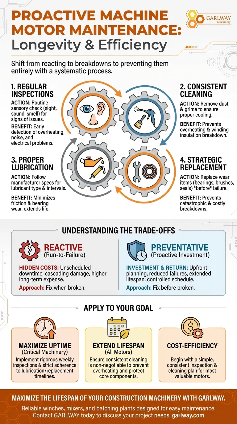 기계 모터의 수명과 효율성을 보장하기 위해 어떻게 유지 관리해야 할까요? 건설 팀을 위한 사전 예방적 가이드 시각적 가이드