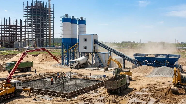 건설 산업에서 콘크리트 배치 플랜트의 역할은 무엇인가요? 품질, 속도 및 비용 관리 달성