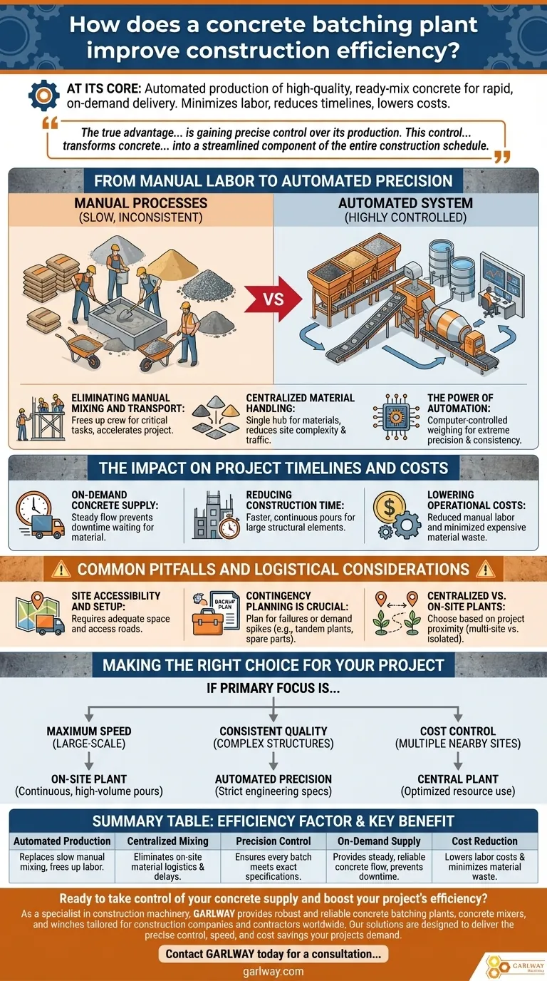 콘크리트 배치 플랜트가 건설 효율성을 어떻게 향상시키나요? 속도 및 품질 극대화 시각적 가이드