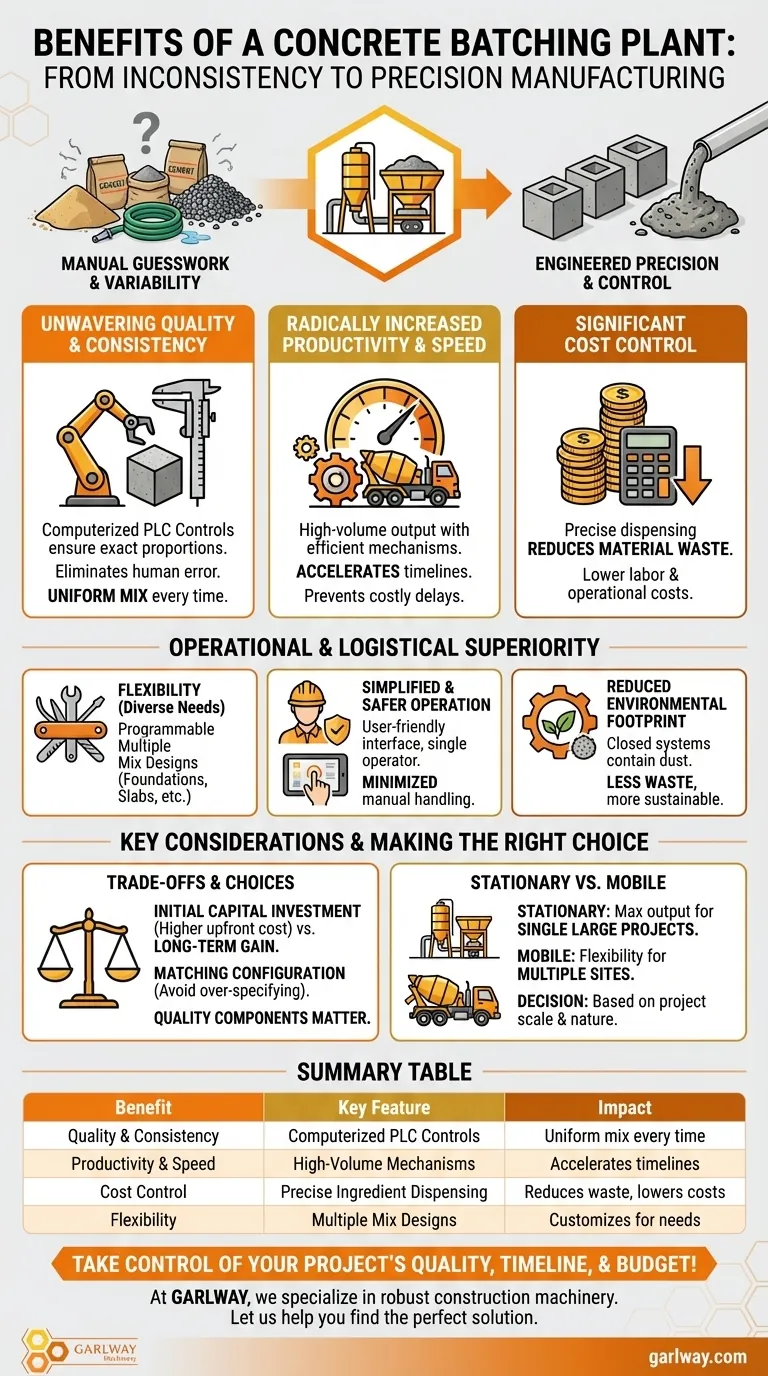 ¿Cuáles son los beneficios de usar una planta de hormigón? Logre una calidad y eficiencia superiores Guía Visual