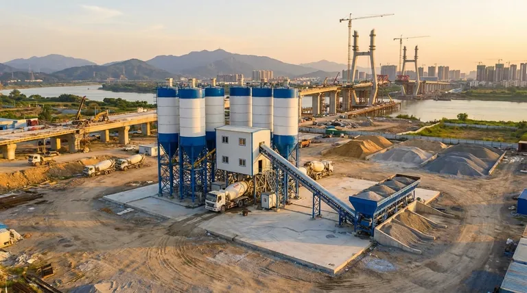 수평 콘크리트 혼합 플랜트는 일반적으로 어디에 사용됩니까? 대규모, 장기 프로젝트에 이상적