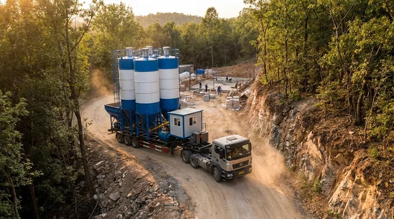 Quel type de centrale à béton est adapté aux petits projets avec des routes étroites ?