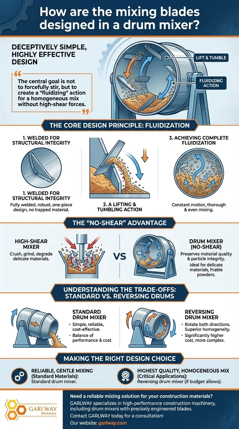 드럼 믹서의 혼합 날개는 어떻게 설계되나요? 부드럽고 균질한 혼합 달성 시각적 가이드