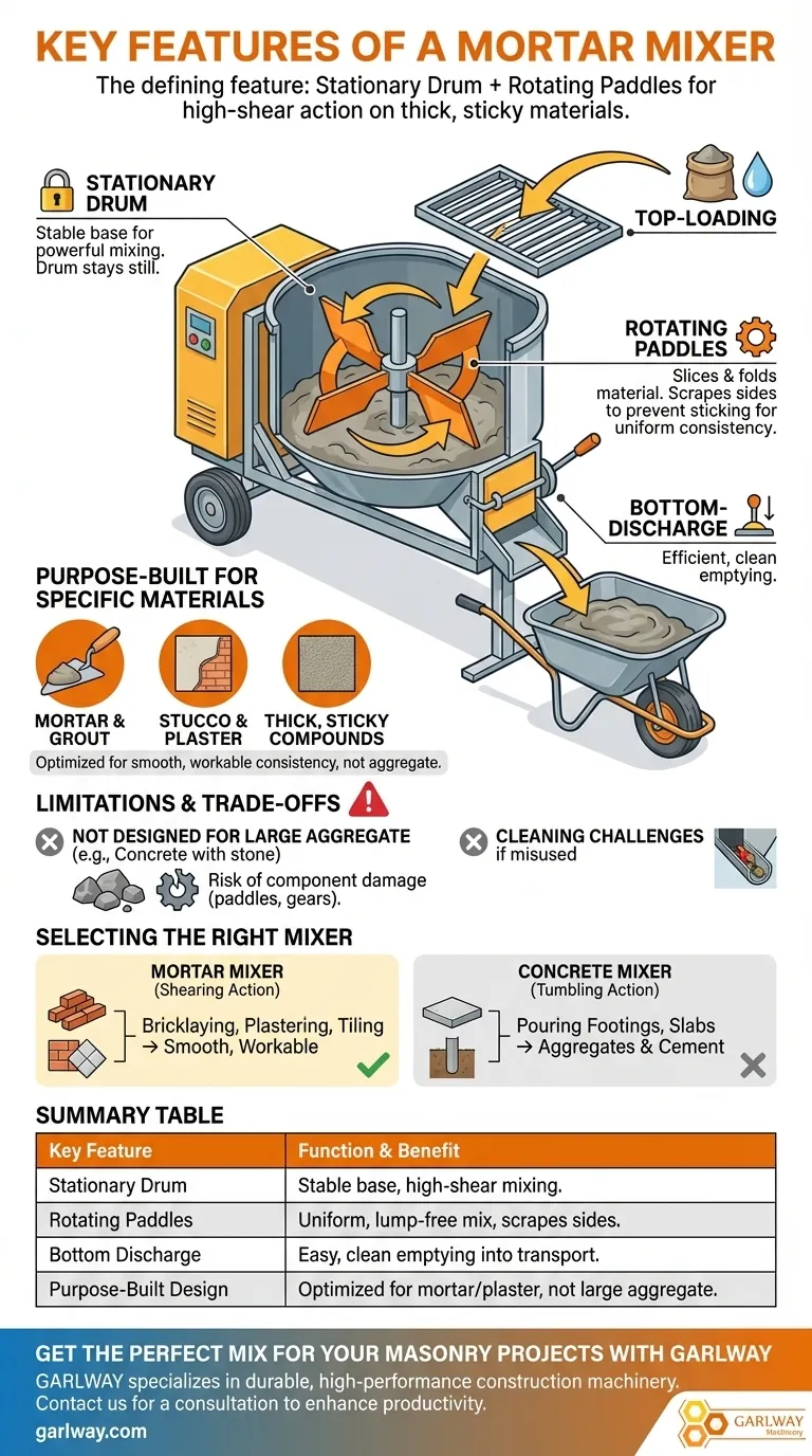Quelles sont les caractéristiques clés d'un malaxeur à mortier ? Maîtriser les matériaux épais et collants avec un mélange à cisaillement élevé Guide Visuel
