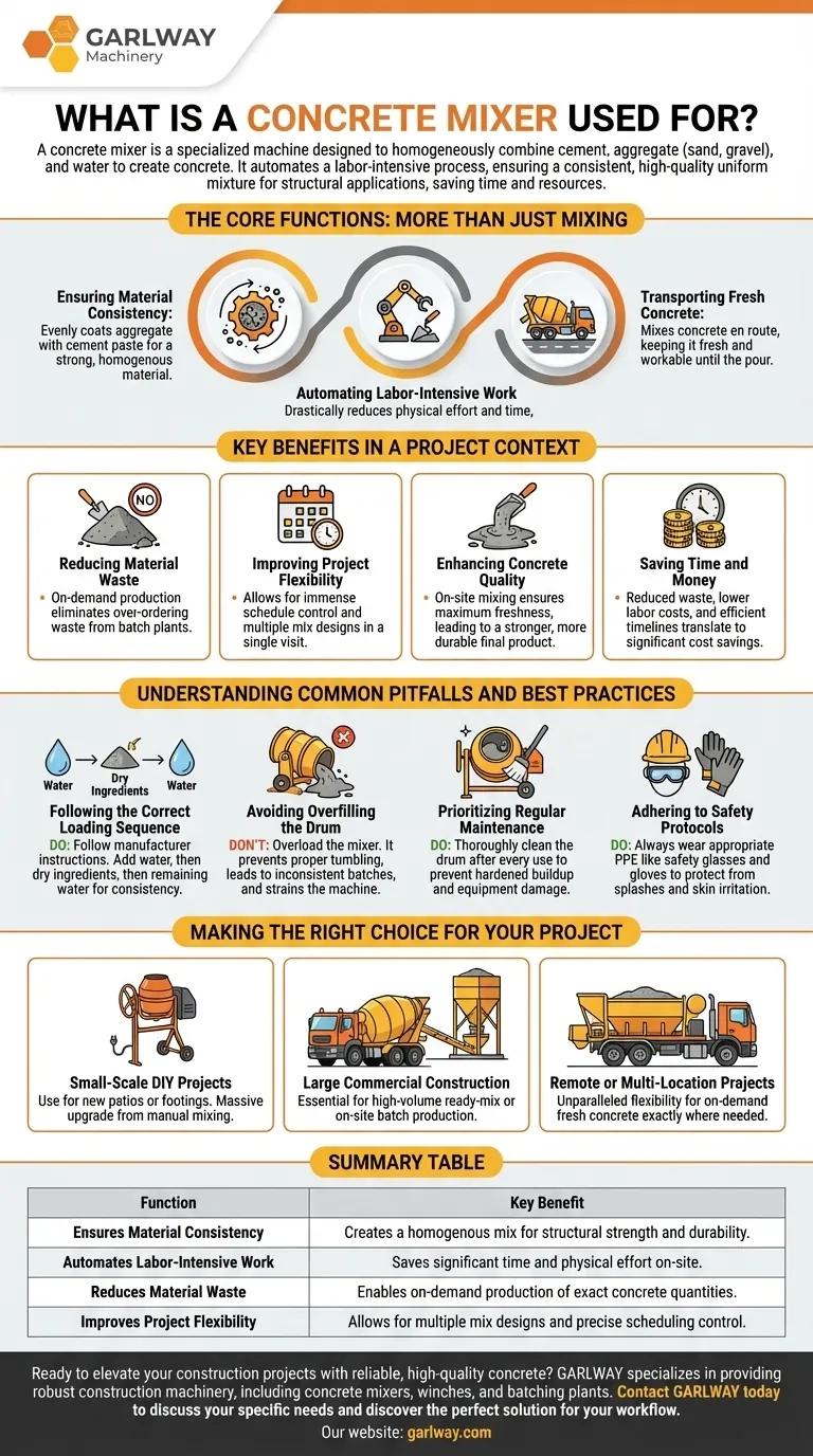Para que serve uma betoneira? Obtenha concreto consistente e de alta qualidade Guia Visual