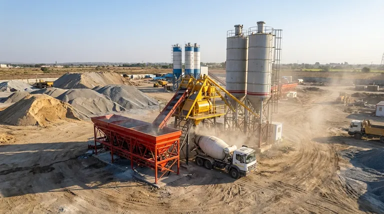 ما هي الوظائف الأساسية لمحطة خلط الخرسانة الجافة؟ زيادة الكفاءة للمشاريع الكبيرة