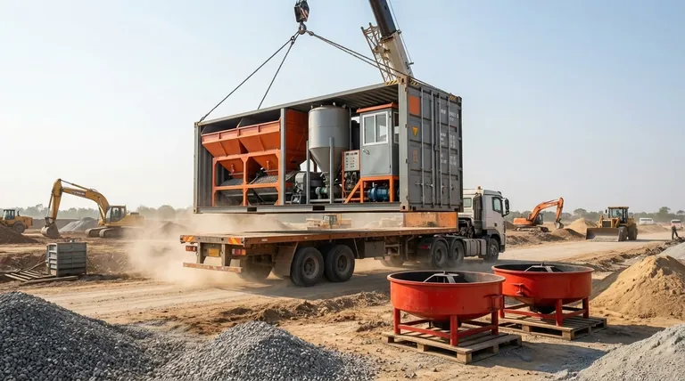 كيف يحسن حاوية مصنع خلط الخرسانة التنقل؟ تحقيق الإنتاج في الموقع في غضون ساعات