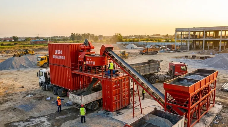 콘크리트 혼합 플랜트 컨테이너와 관련된 비용 절감 효과는 무엇인가요? 이동성 및 효율성 확보