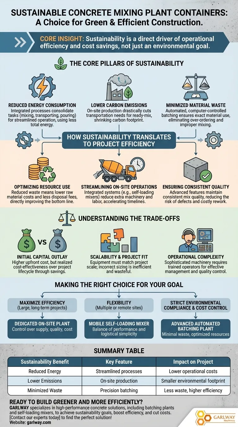 콘크리트 혼합 플랜트 컨테이너가 지속 가능한 선택이 되는 이유는 무엇인가요? 프로젝트 효율성 향상 및 비용 절감 시각적 가이드