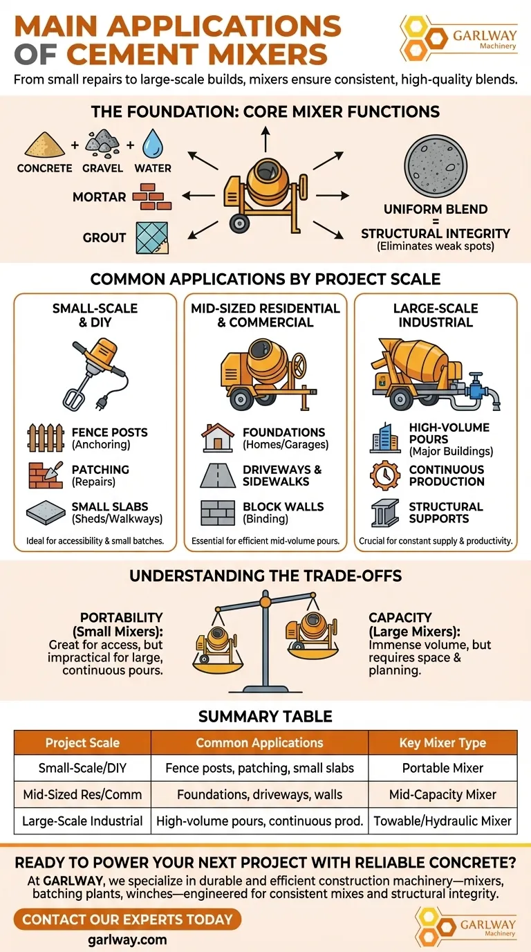 Quelles sont les principales applications des bétonnières ? Du bricolage à la construction industrielle Guide Visuel