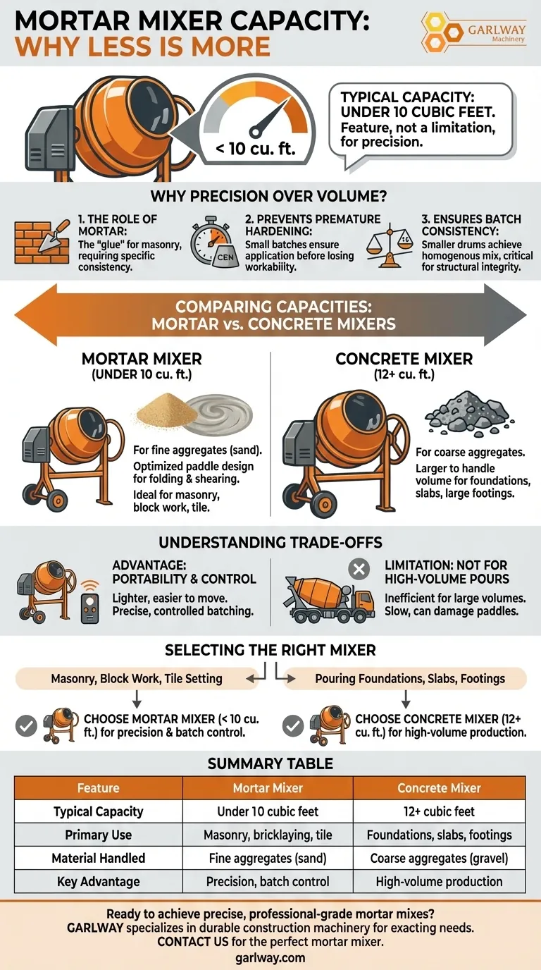 Quelle est la plage de capacité typique des malaxeurs à mortier ? Idéal pour les travaux de maçonnerie de précision Guide Visuel