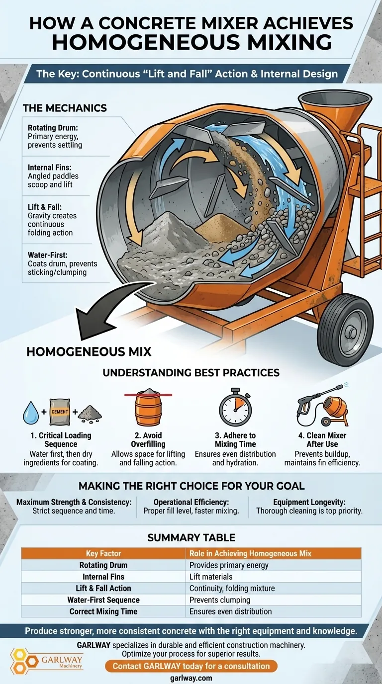 Comment une bétonnière obtient-elle un mélange homogène ? Maîtrisez le processus pour un béton parfait Guide Visuel