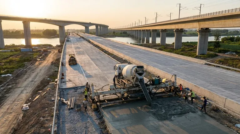교량, 철도 및 도로에 콘크리트 포장이 제공하는 이점은 무엇인가요? 탁월한 내구성과 낮은 평생 비용을 확보하세요.