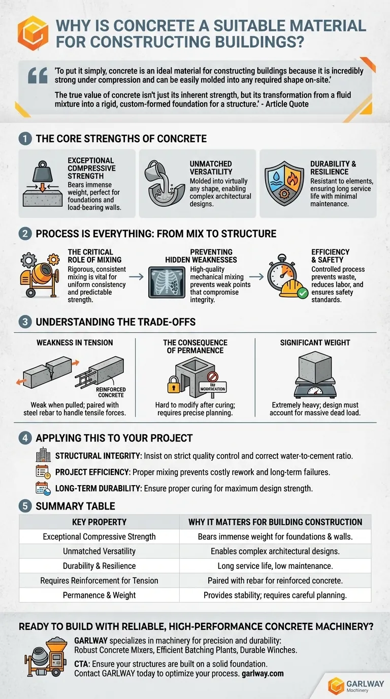 Warum ist Beton ein geeignetes Material für den Bau von Gebäuden? Entfesseln Sie Stärke, Haltbarkeit und Gestaltungsfreiheit Visuelle Anleitung