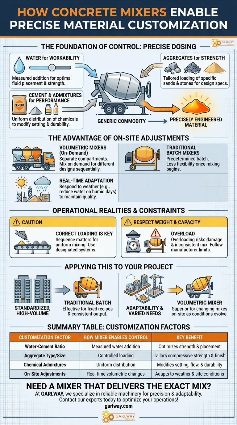Как бетоносмеситель позволяет настраивать материалы? Подгонка прочности и удобоукладываемости бетона на месте Визуальное руководство