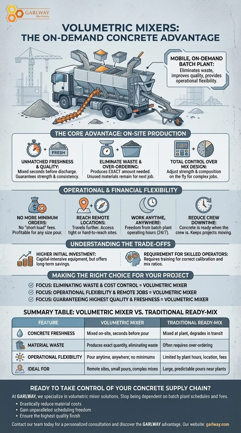 Quels sont les avantages des malaxeurs volumétriques ? Prenez le contrôle de votre approvisionnement en béton Guide Visuel