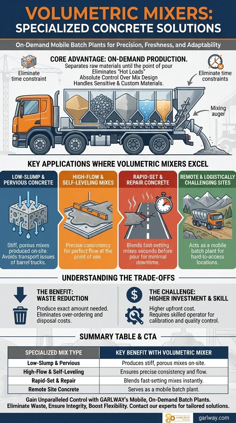 볼류메트릭 믹서는 어떤 종류의 특수 콘크리트 혼합물에 적합합니까? 현장 제어 및 성능 극대화 시각적 가이드