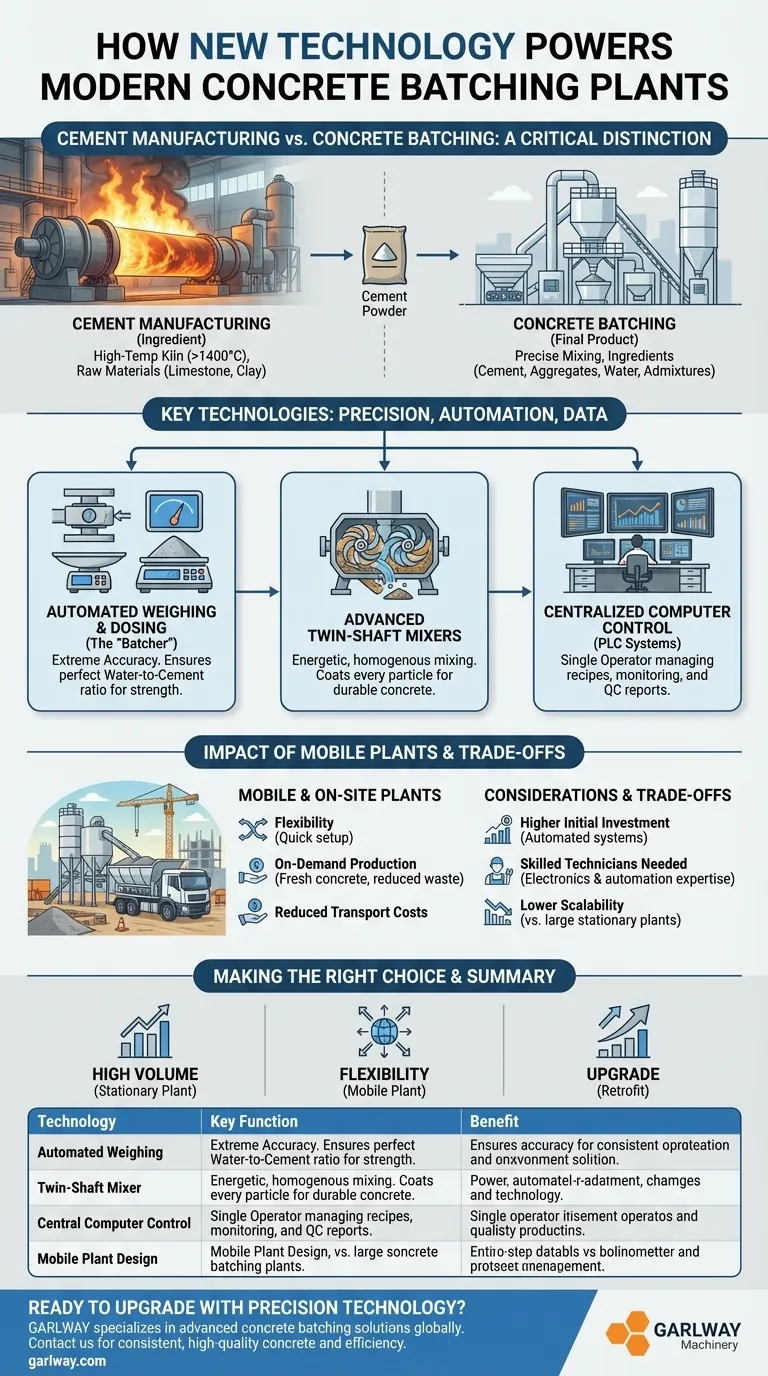 كيف تعمل التكنولوجيا الجديدة في محطات خلط الخرسانة؟ افتح الدقة والأتمتة دليل مرئي