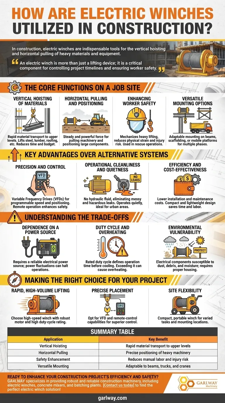 كيف تُستخدم الرافعات الكهربائية في البناء؟ عزز الكفاءة والسلامة في موقع عملك دليل مرئي