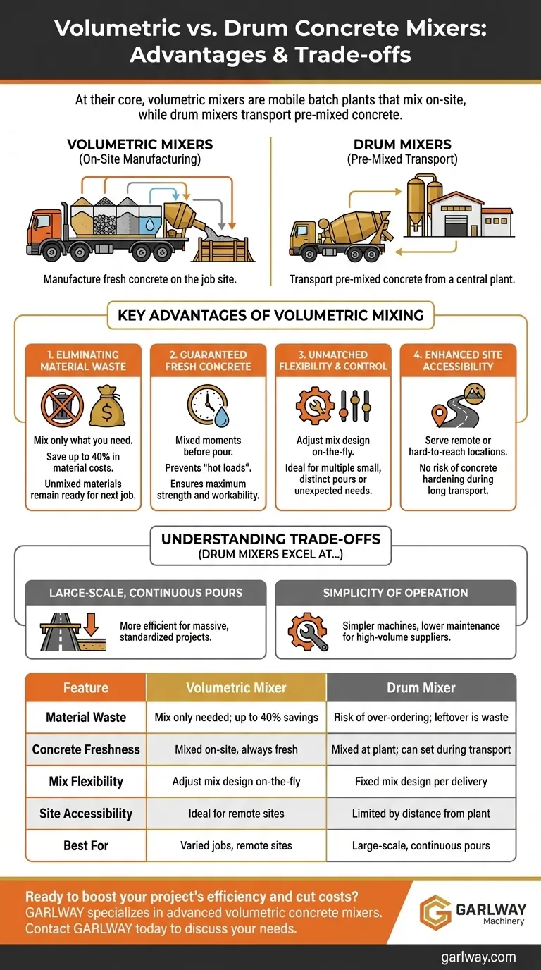 Quels sont les avantages des malaxeurs à béton volumétriques par rapport aux malaxeurs à tambour ? Production de béton à la demande et zéro déchet Guide Visuel