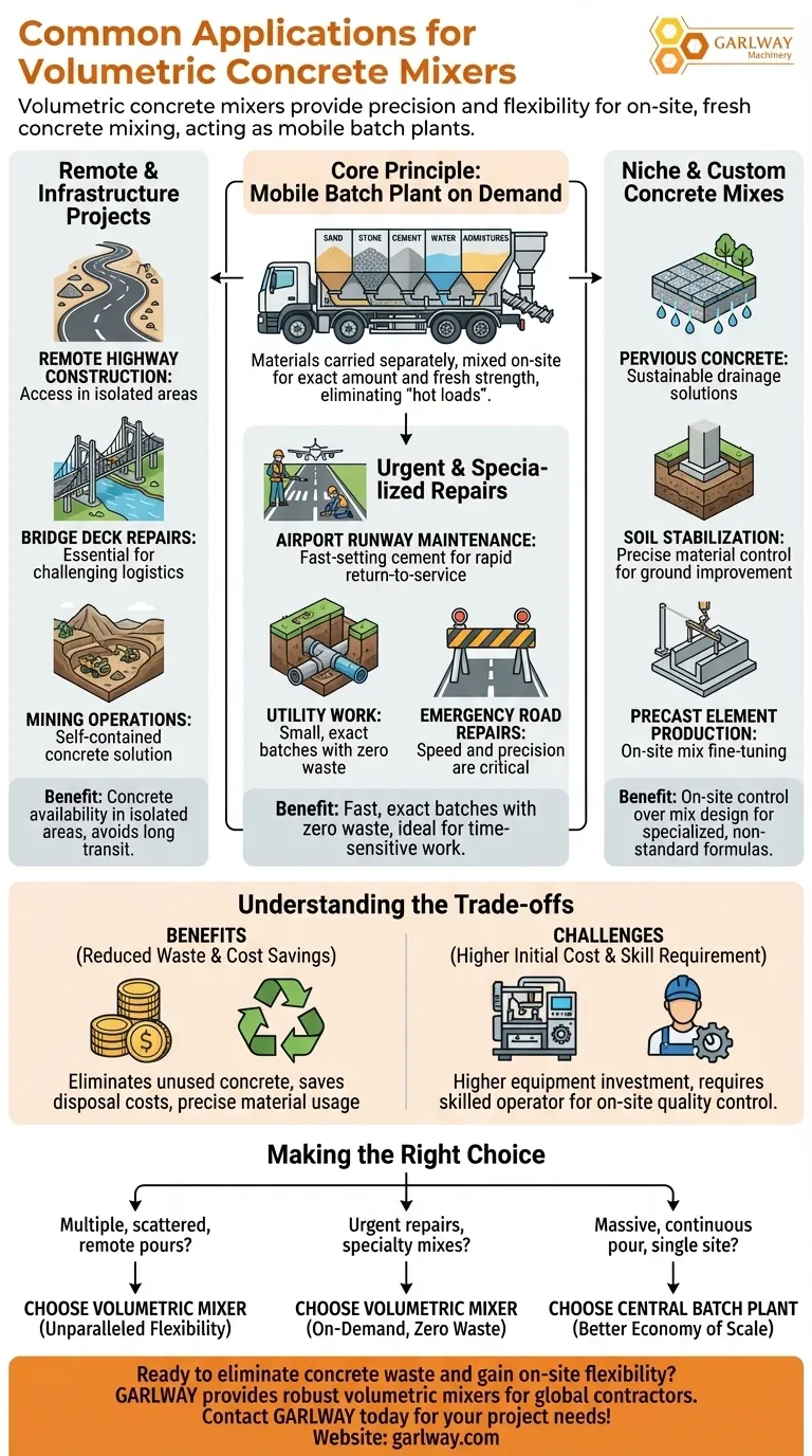 Quelles sont les applications courantes des centrales à béton volumétriques ? Obtenez une précision et une flexibilité sur site Guide Visuel