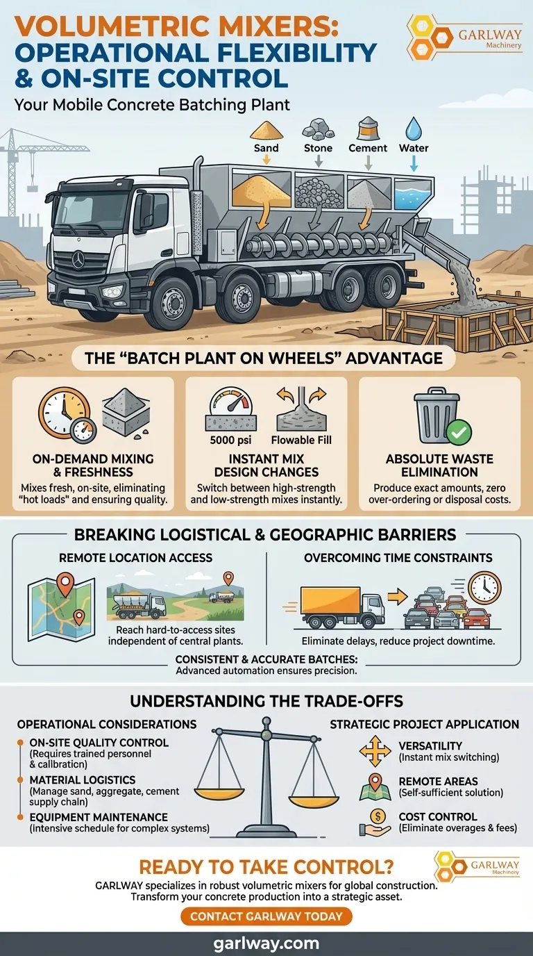 볼륨 믹서는 어떻게 운영 유연성을 제공합니까? 주문형 콘크리트 생산 달성 시각적 가이드