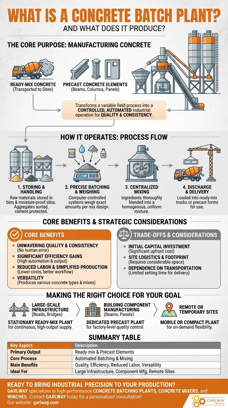 ما هو مصنع خلط الخرسانة وماذا ينتج؟ إنتاج الخرسانة الصناعية دليل مرئي
