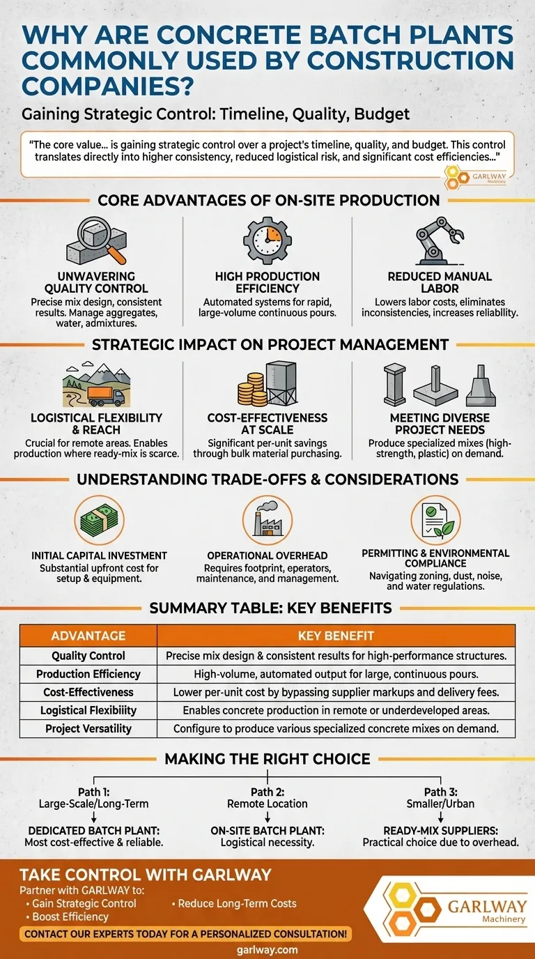 Why are Concrete Batch Plants commonly used by construction companies? Achieve Total Control & Efficiency Visual Guide