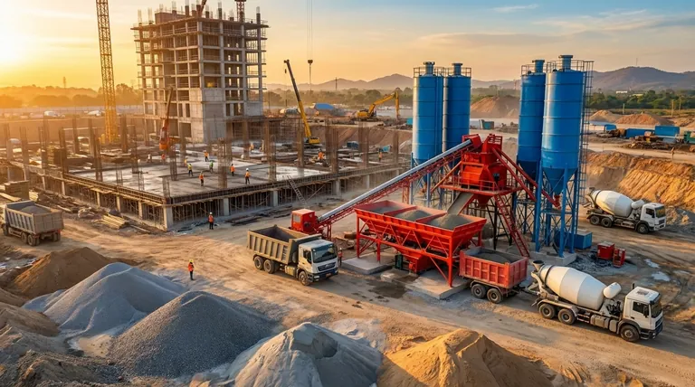 건설 회사에서 콘크리트 배치 플랜트를 일반적으로 사용하는 이유는 무엇인가요? 총체적인 통제 및 효율성 달성