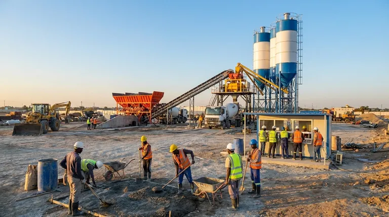 كيف تقارن مصانع خلط الخرسانة بالخلط اليدوي؟ افتح إنتاجًا أسرع بـ 3 أضعاف وجودة لا مثيل لها