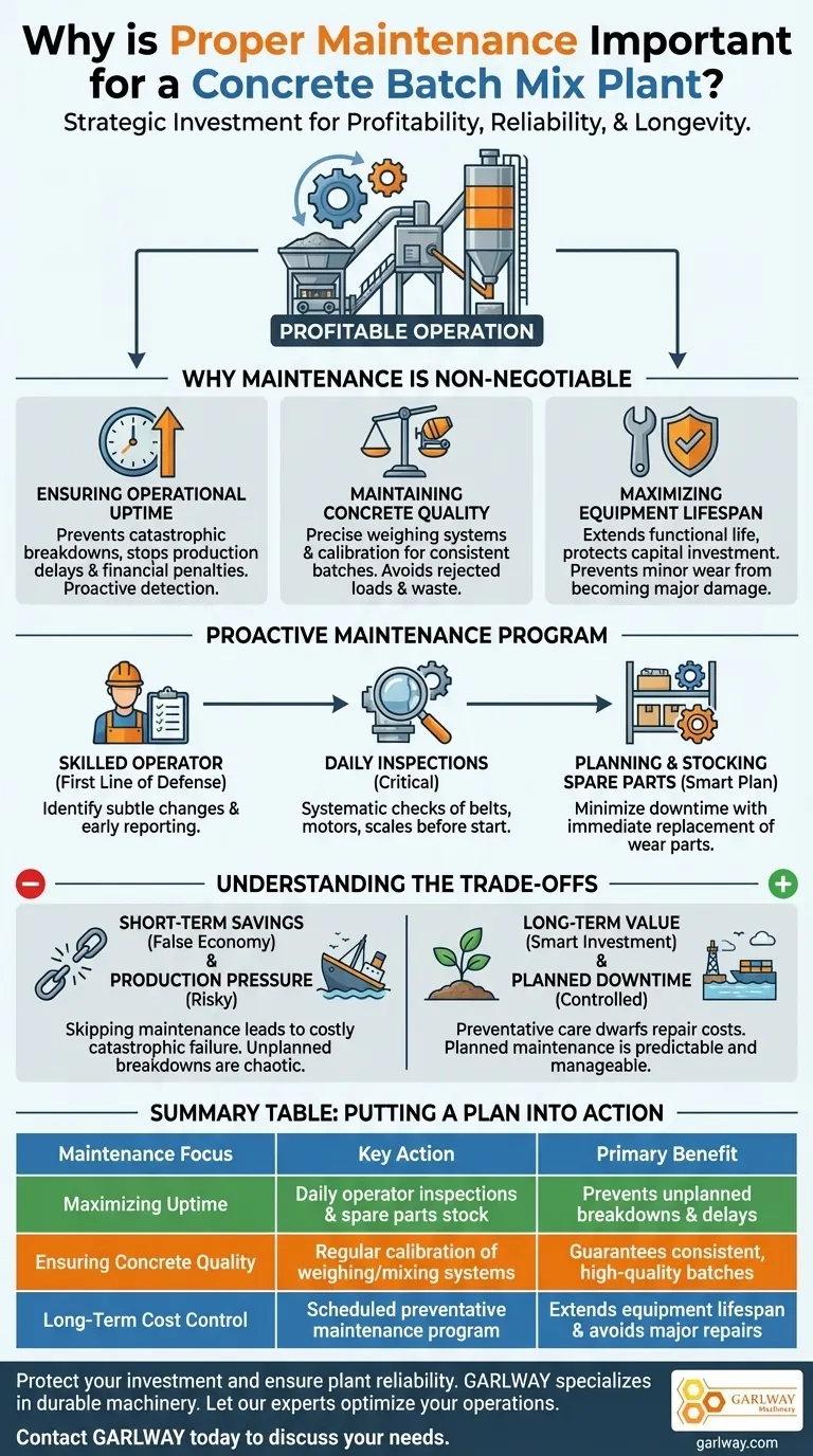 콘크리트 배치 믹스 플랜트의 적절한 유지 관리가 중요한 이유는 무엇입니까? 가동 시간 및 수익성 극대화 시각적 가이드