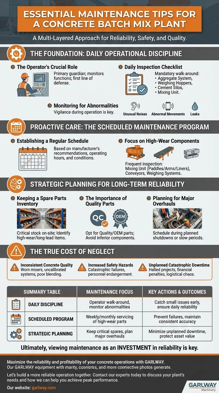 Quels sont les conseils d'entretien essentiels pour une centrale à béton ? Maximiser la disponibilité et la qualité Guide Visuel