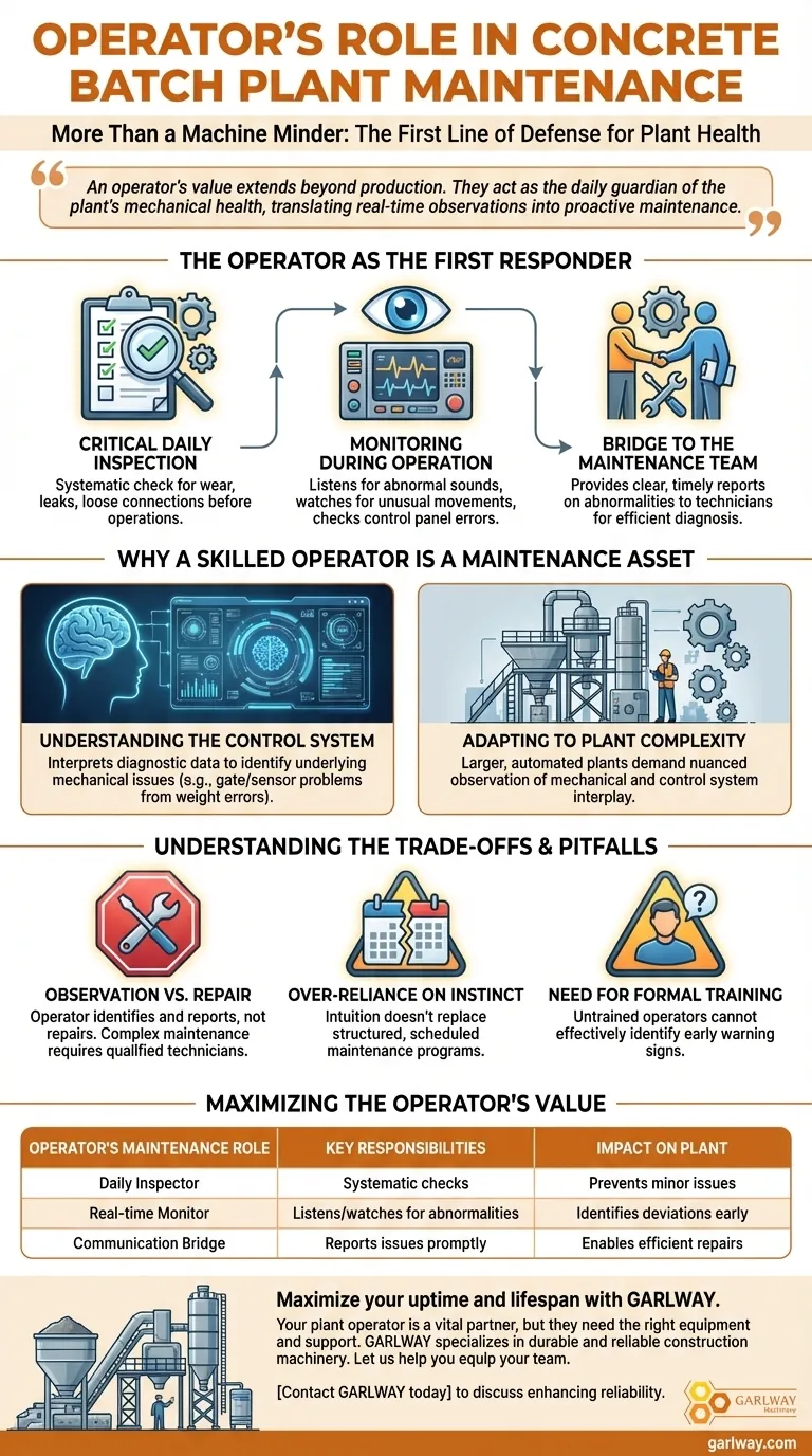 Quel rôle joue l'opérateur dans l'entretien d'une centrale à béton par lots ? La première ligne de défense Guide Visuel
