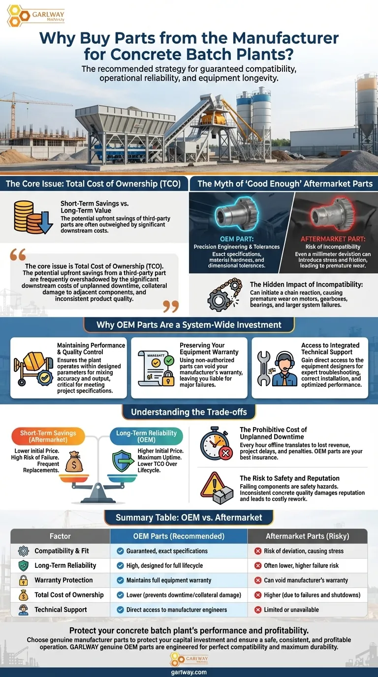 Pourquoi acheter des pièces de centrale à béton uniquement auprès du fabricant ? Protégez votre investissement et maximisez votre temps de fonctionnement Guide Visuel