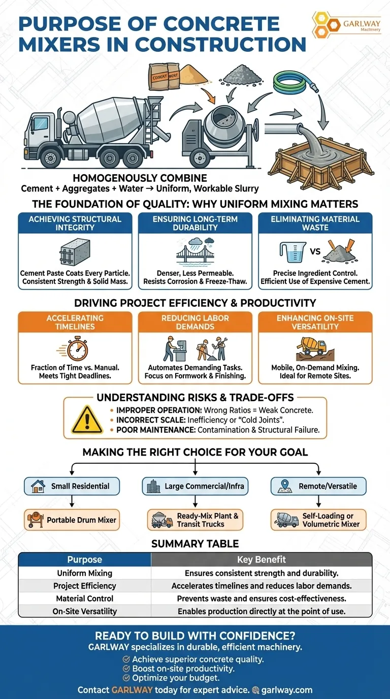 ¿Cuál es el propósito de las hormigoneras en la construcción? Garantizar calidad, eficiencia y durabilidad Guía Visual