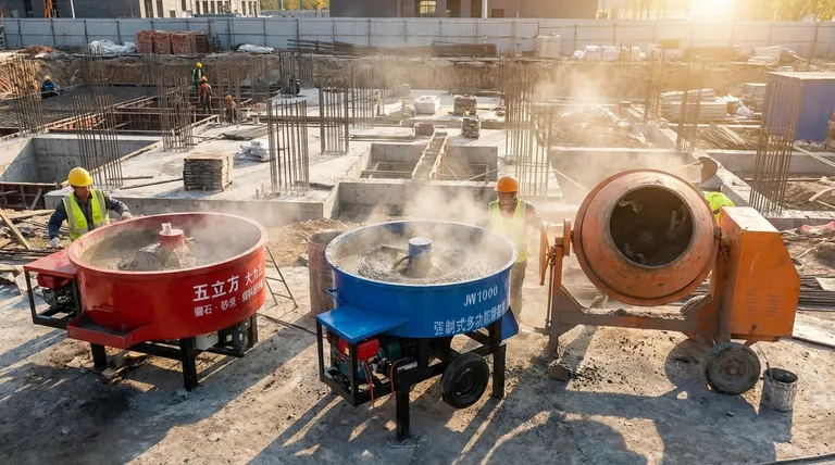 팬 믹서가 드럼 믹서보다 장점이 무엇인가요? 우수한 콘크리트 품질 및 혼합 속도 달성