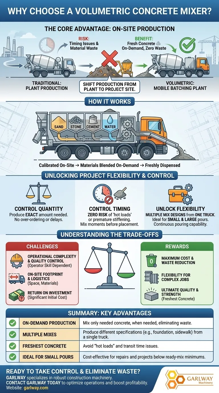 Pourquoi choisir un malaxeur à béton volumétrique ? Maîtrisez le contrôle et la flexibilité sur site Guide Visuel