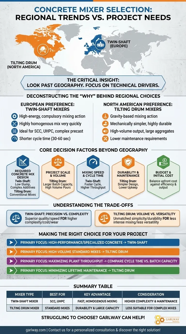지역별 선호도가 콘크리트 믹서 선택에 어떤 영향을 미칩니까? 프로젝트 요구 사항에 맞는 믹서 유형 선택 시각적 가이드